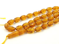 Baltic Amber 10.5x6.8 Mm Laser Faceted Beads T090
