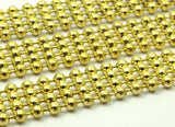 Ball Bracelet Chain, 17m - Raw Brass 4 Soldered Strand Ball Chain (13x3.2mm) Z103