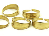 19mm Brass Rings - 50 Raw Brass Adjustable Rings - (19mm) Mn34