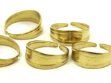19mm Brass Rings - 50 Raw Brass Adjustable Rings - (19mm) Mn34