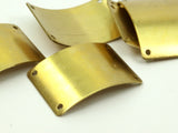 Brass Bracelet Blank, 6 Raw Brass Bracelet Blanks with 4 holes (30x20x0.60mm)  Brass 3020-4 b0051