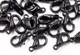 Black Parrot Clasp, 100 Black Lobster Claw Clasps (10x5mm) D333--y325