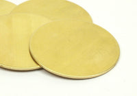 Round Personalized Blank, 5 Raw Brass Stamping Blanks, Tags Without Holes (38mm)  b0113