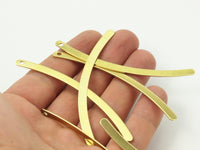 Long Choker Pendant, 5 Raw Brass Choker Pendants  (80x4.70x0.80mm)  Brs 80-0 b0008