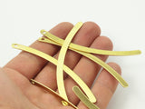 Long Choker Pendant, 5 Raw Brass Choker Pendants  (80x4.70x0.80mm)  Brs 80-0 b0008