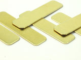 Huge Brass Rectangle, 24 Raw Huge Brass Rectangle Stamping Blanks (40x10x0.80mm) D0255