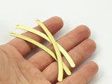 Long Choker Pendant, 5 Raw Brass Choker Pendants  (80x4.70x0.80mm)  Brs 80-0 b0008