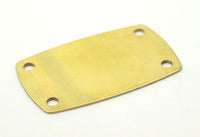 Brass Sheet Blank, 3 Raw Brass Sheet, Flat Pillow Stamping Blanks (50x30mm) D0107--c080