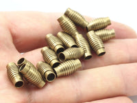 Brass Magnetic Clasp, 12 Antique Brass Magnetic Clasp For 4 Mm Leather Cord (12.50x7mm)   K210