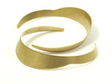 Brass Bracelet Blank -4 Raw Brass Cuff Bracelet Bangles Without Holes (4-13x146x0.80mm) Brc031