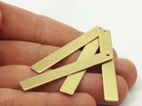 Brass Stamping Blank, 10 Raw Brass Stamping Blank Pendant With 1 Hole (54x7mm) B0184