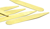 Brass Stamping Blanks, 12 Raw Brass Geometric Stamping Blanks (65x10.5mm)    D247--Y322