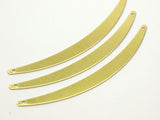 Brass Choker Findings - 12 Raw Brass Choker Findings With 2 Holes (80x7x0.60mm) B0039