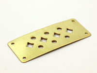 Rectangle Brass Bracelet, 6 Raw Brass Bracelet Blanks with 4 Holes (20x50x0.60mm) D0216 C070