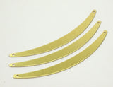 Brass Choker Findings - 12 Raw Brass Choker Findings With 2 Holes (80x7x0.60mm) B0039