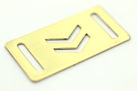 Chevron Bracelet Blank, 10 Raw Brass Bracelet Blanks With Chevron with 2 Holes (20x40x0.80mm)  D0056--C075