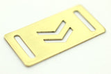 Chevron Bracelet Blank, 10 Raw Brass Bracelet Blanks With Chevron with 2 Holes (20x40x0.80mm)  D0056--C075