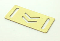 Chevron Bracelet Blank, 10 Raw Brass Bracelet Blanks With Chevron with 2 Holes (20x40x0.80mm)  D0056--C075