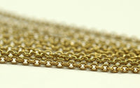 10 M. Raw Brass Soldered Chain (1.7 mm) R17