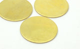 Round Personalized Blank, 10 Raw Brass Stamping Blanks, Tags Without Holes (25mm) B0111