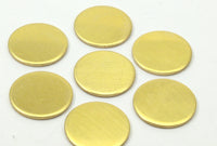 Brass 15mm Disc, 10 Raw Brass Round Stamping Blanks, Tags without Holes (15mm) b0109