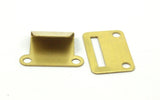 Brass Hooks Clasp, 10 Sets Raw Brass Hooks & Eyes Sewing Clasps (26x21mm) B0175 - B0176