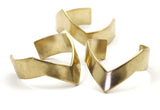 Brass Chevron Ring - 10 Raw Brass Adjustable Ring Setting - 16-17mm / 23 Gauge Mn04