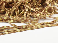 16.5 Feet - 5m Raw Brass Soldered 3 Lined Chain (4.3mm) Z115