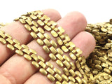 Knitted Brass Chain, 1M Raw Brass Chain (9.5mm)  ( Z077 )
