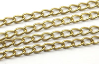4 M. Open Link Raw Brass Twist Chain (3.4x5.5 mm) OR3455