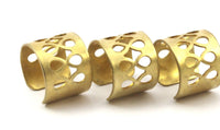 Brass Boho Ring - 10 Raw Brass Adjustable Ring Settings - 16-17mm / 23 Gauge Mn25