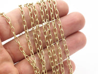 5 M. Soldered Raw Brass Cable Chain (3.7x6.2 Mm) Or3762