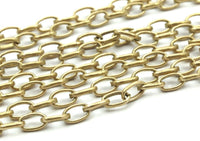 5 M. Soldered Raw Brass Cable Chain (3.7x6.2 Mm) Or3762
