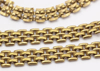 Pirinç Bağlantı Zinciri, 1 m Ham Pirinç Çift Sıralı Zincir (9,3 mm) ( Z078 )