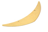 Geometric Choker Pendant - 2 Raw Brass Geometric Choker Pendants With 2 Holes (113x22.5mm) D0194--C083