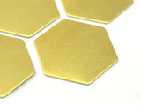 Brass Honeycomb Blank, 8 Raw Brass Hexagon Stamping Blank Without Holes  (30x0.80mm)   D0118