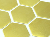 Brass Honeycomb Blank, 8 Raw Brass Hexagon Stamping Blank Without Holes  (30x0.80mm)   D0118