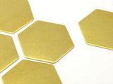 Brass Honeycomb Blank, 8 Raw Brass Hexagon Stamping Blank Without Holes  (30x0.80mm)   D0118
