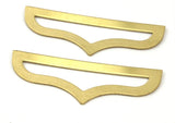 Brass Parentheses Blank, 5 Raw Brass Curly Parentheses Blanks (55x19x0.80mm) D0337--c017