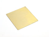Brass Square Charm, 4 Raw Brass Square Blanks with 2 Holes (50x50x0.80mm)   D0282--C103