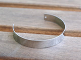 2 Holes Silver Bracelet, 600 Stainless Steel Cuff Bracelets with 2 Holes (10x145x0.80mm)  STL005