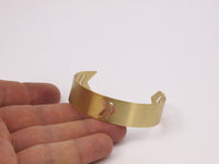 Brass Arrow Cuff - 2 Raw Brass Arrow Cuff Bracelet With Chevron Blank Bangle Without Holes (15mm) Brc028