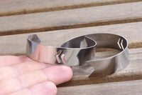 3 Stainless Steel Cuff Bracelet With Chevron ( 15x145x0.80mm )  Stl002  BRC128