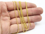 Yellow Ball Chain, 5 Meters  (1.5 mm) Yellow Brass Ball Chain  Z081