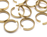 Brass Adjustable Ring, 30 Raw Brass Adjustable Rings (18mm) Mn75