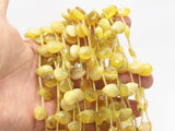 Yellow Opal 16-12mm TearDrop Faceted Gemstone Beads Full Strand 15.5 inches 22 pcs G127 T018