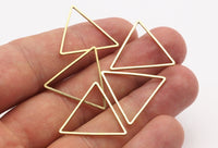 24mm Triangle Charm, 25 Raw Brass Triangles (24x24x24mm) Bs-1125