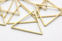 24mm Triangle Charm, 25 Raw Brass Triangles (24x24x24mm) Bs-1125