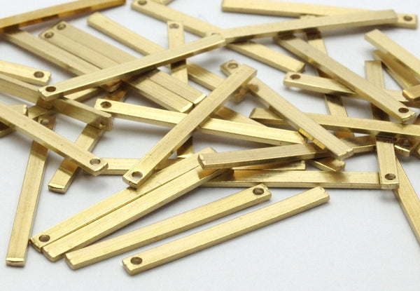 Brass Necklace Bar, 50 Raw Brass Bars(25x2x0.80mm) BS 1198--A0858