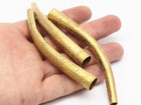 100mm Brass Tube, Raw Brass Texture Tube Findings (100mm) Bs 1042   BRC235--R073